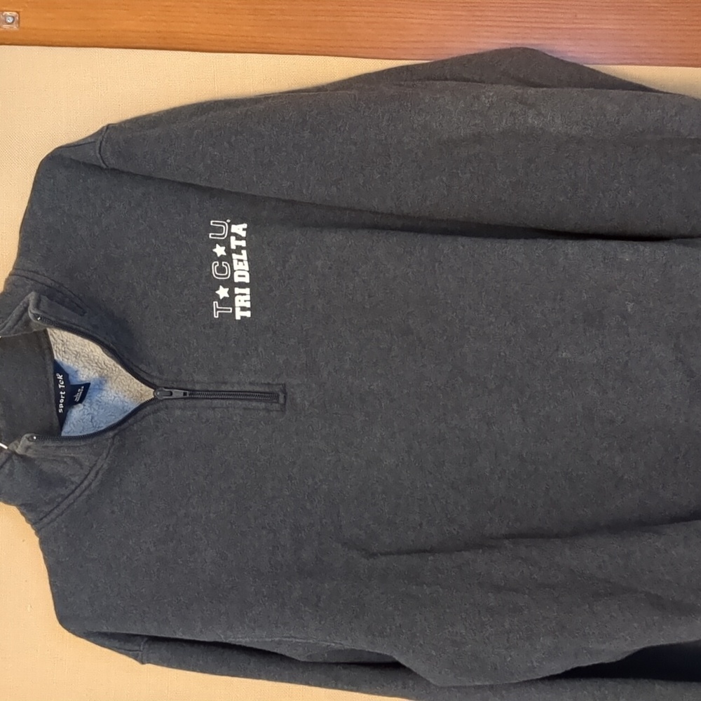 Texas Christian University Tri Delta Vintage Sport Tek ¼ zipper  Sweatshirt